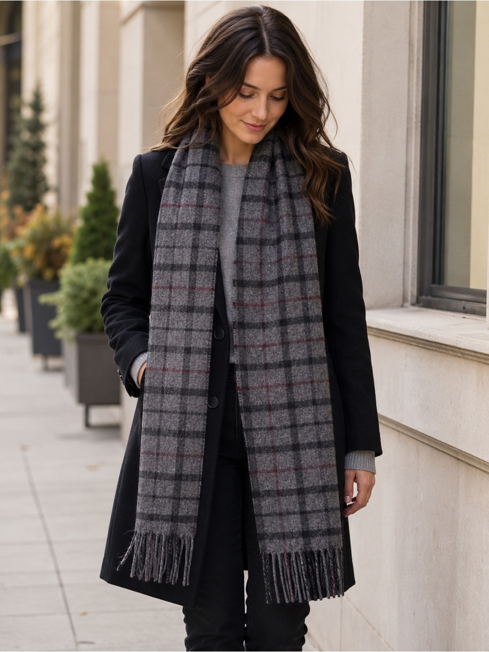 JoS. A. Bank 100% Cashmere Scarf Never Worn 59 X 12.5